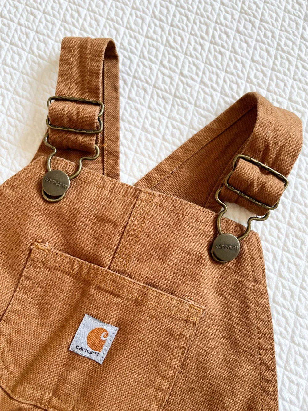 Carhartt Toddler Flannel-Lined Canvas Overalls Size 3T - Picture 9 of 9